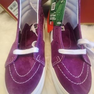 NIB VANS SK8 Hi 5/6.5 Pig Suede Grape Juice